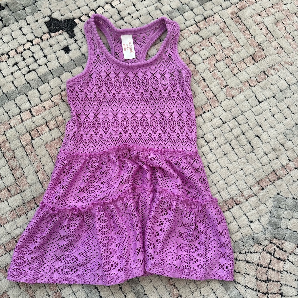 Cat & Jack Pink Lace Kids Swim Coverup